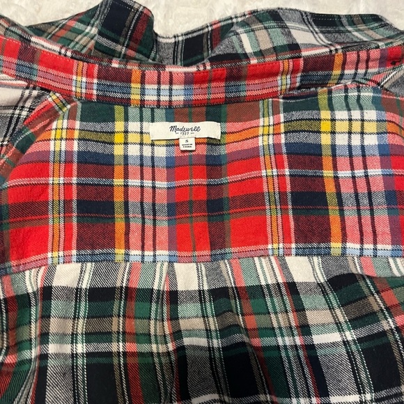 Madewell Plaid Boyfriend Button-Up Shirt-Size Small - Picture 2 of 6